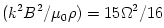 (k^2B^2/\mu_0\rho)=15\Omega^2/16