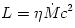 L = \eta {\dot M}c^2