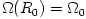 \Omega(R_0)=\Omega_0