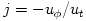 j = - u_{\phi}/u_t