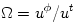 \Omega = u^{\phi}/u^t