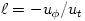 \ell = - u_{\phi}/u_t
