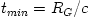 t_{min} = R_G/c