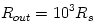 R_{out} = 10^3R_s