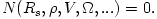 N(R_s, \rho, V, \Omega, ...) = 0.