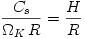 \frac{C_s}{\Omega_K\,R} = \frac{H}{R}