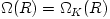 \Omega(R) = \Omega_K(R)