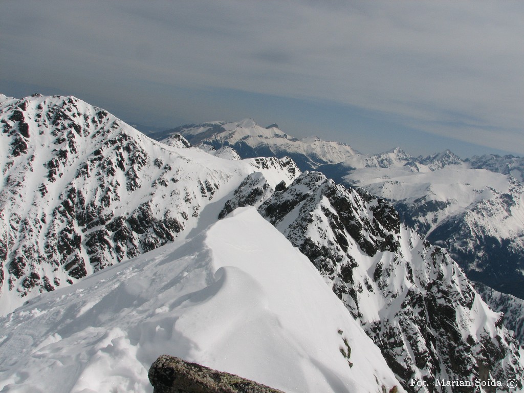 Koszysta, Buczynowa Grań, Bielskie Tatry ze Skrajnego Granatu