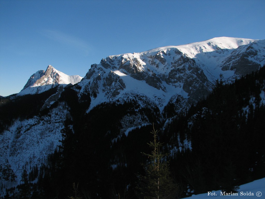 Giewont i Małołączniak spod Pieca