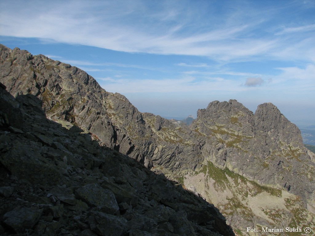Widok na Kasprowy i Giewont (!) z nad Zmarzłej Przełęczy