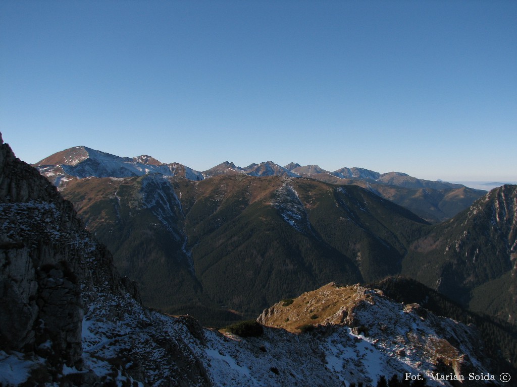 Ornak i Zachodnie Tatry z Wysokiego Grzbietu