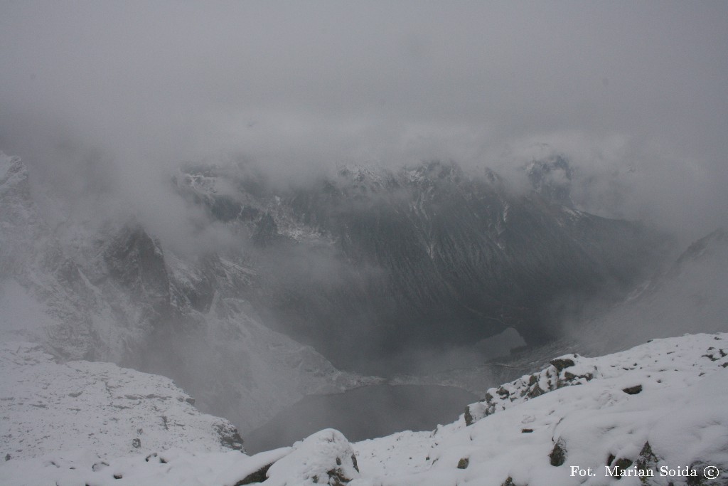 Czarny Staw i Morski Oko z nad Buli pod Rysami