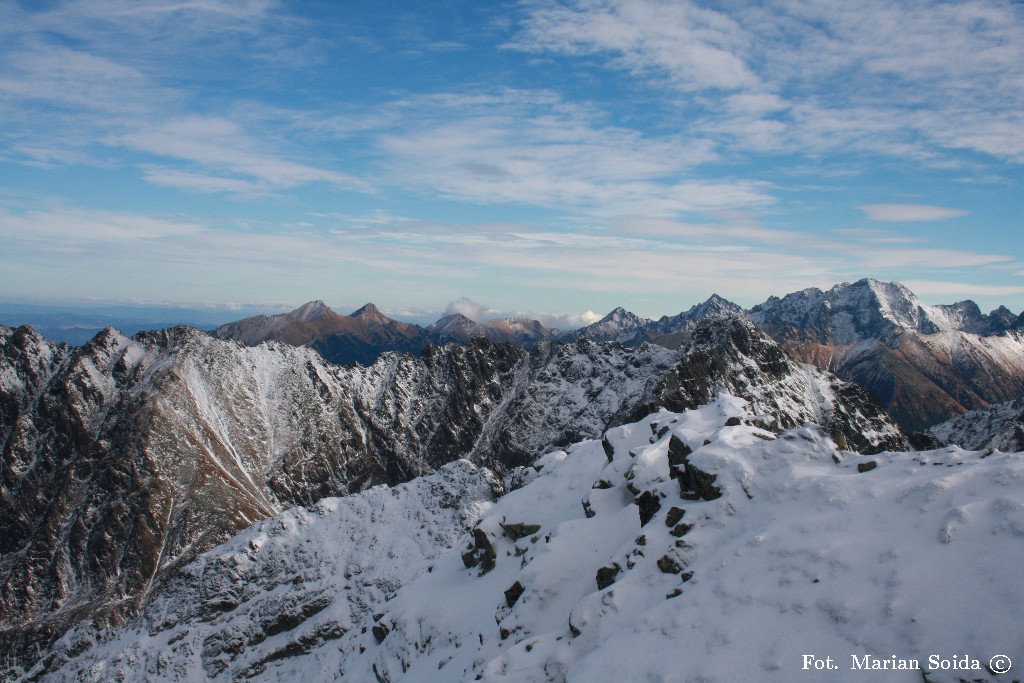 Wysokie i Bielskie Tatry ze Świnicy